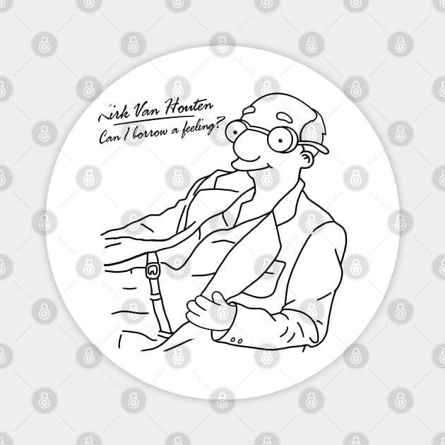 Can I Borrow A Feeling? - Outline B/W Magnet by Rock Bottom